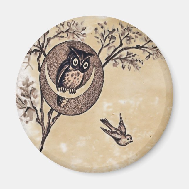 Vintage Owl Magnet (Front)