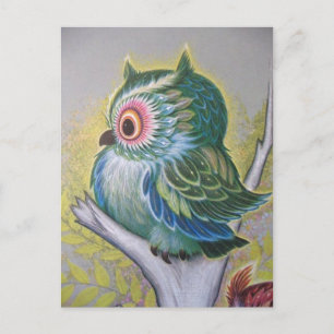 Vintage Owl Postcard