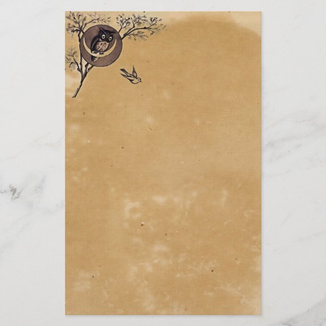Vintage Owl Stationery (Front)