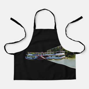Vintage Paddle Boat Popout, Kids Full Print Apron
