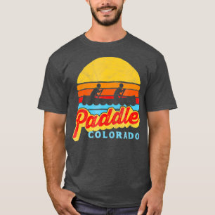 Vintage Paddle Colorado Canoeing Retro Sun T-Shirt