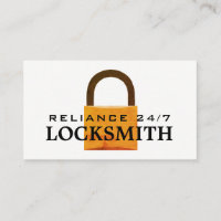 Vintage Padlock, Locksmith Business Card