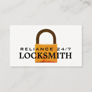 Vintage Padlock, Locksmith Business Card