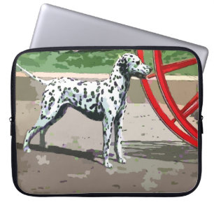 Vintage Painted Dalmatian Laptop Computer Sleeve