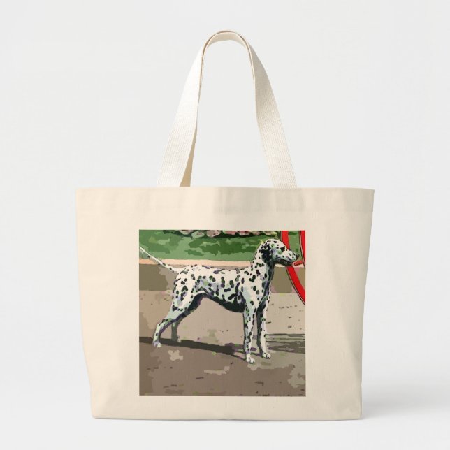 vintage painted dalmatian tote bag (Front)