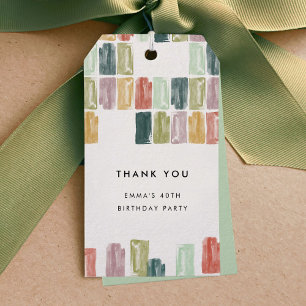 Vintage Painted Jewels Thank You Gift Tags