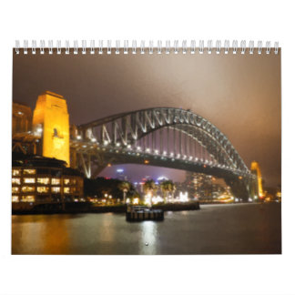 Vintage Painterly Sydney Harbour Bridge Calendar