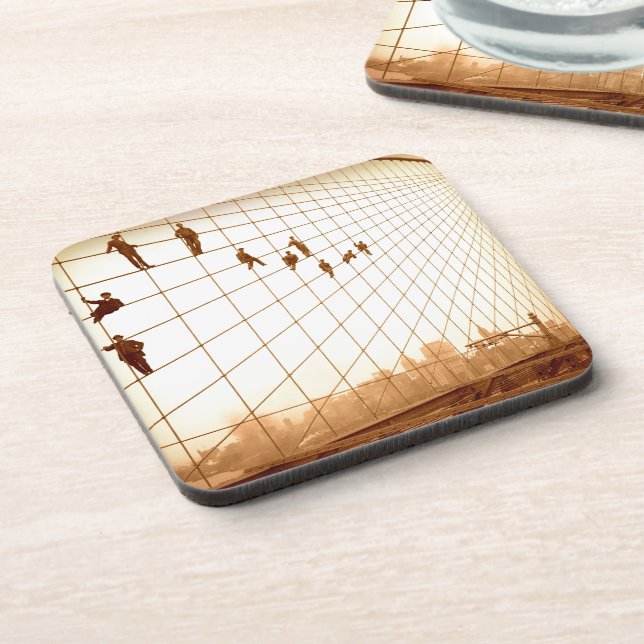 Vintage Painters Brooklyn Bridge Coaster (Left Side)
