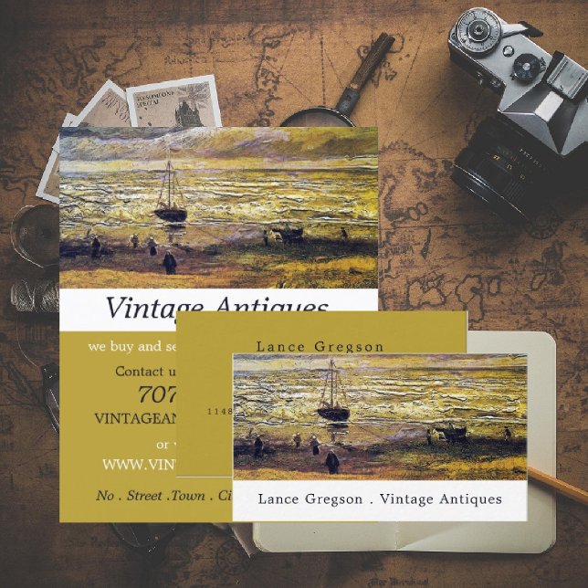Vintage Painting, Antique Dealer Business Card (Creator Uploaded)