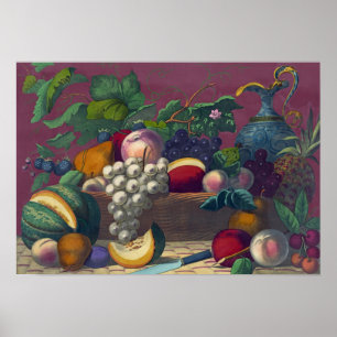 Vintage Painting Food Design Value Poster Paper