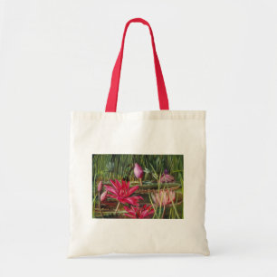 Vintage Painting Pink Blossoms Flowers Tote Bag