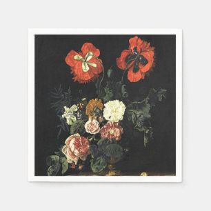 Vintage painting Still Life with Flowers Napkin