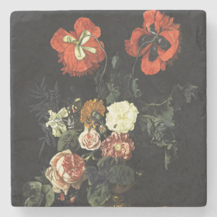 Vintage painting Still Life with Flowers  Stone Coaster