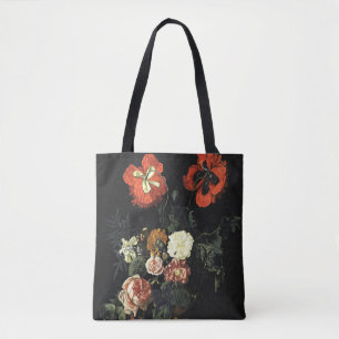 Vintage painting Still Life with Flowers Tote Bag