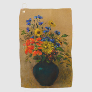 Vintage painting Wildflowers Golf Towel