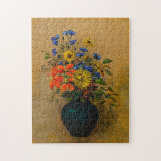 Vintage painting Wildflowers Jigsaw Puzzle
