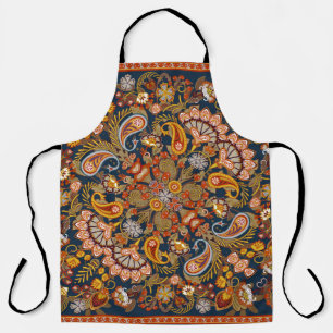 Vintage paisley bandanna print,silk neck scarf or apron