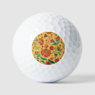 Vintage Paisley Floral Garden Golf Balls