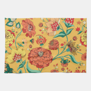 Vintage Paisley Floral Garden Tea Towel