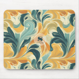 Vintage Paisley-Inspired Leaf Pattern (1) Mouse Pad
