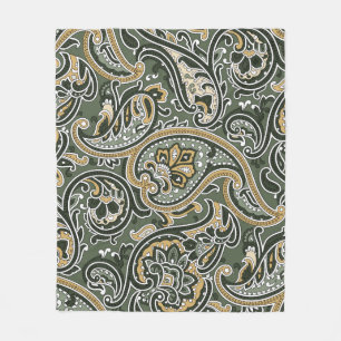 vintage Paisley oriental ethnic Pattern Seamless p Fleece Blanket