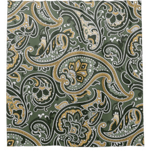 vintage Paisley oriental ethnic Pattern Seamless p Shower Curtain