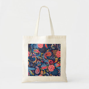 Vintage Paisley Seamless Pattern Design Tote Bag