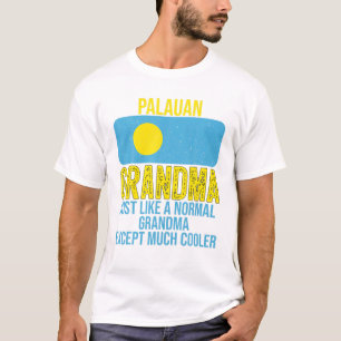 Vintage Palauan Grandma Palau Flag For Mother's Da T-Shirt