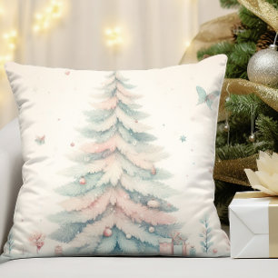 Vintage pale Merry Christmas Cushion
