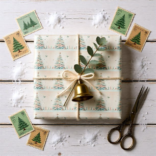 Vintage pale Merry Christmas Wrapping Paper