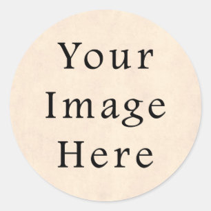 Vintage Pale Yellow Cream Parchment Paper Template Classic Round Sticker