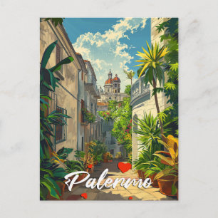 Vintage Palermo  Postcard