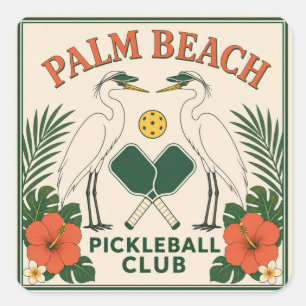 Vintage Palm Beach Pickleball Club Sticker Sheet