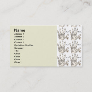 Vintage palm reading palmistry fortune business card