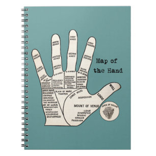 Vintage palm reading palmistry fortune notebook