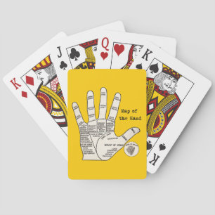 Vintage palm reading palmistry Hand Map Playing Cards