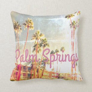 Vintage Palm Springs Throw Pillow