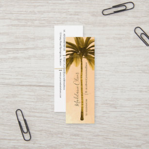 Vintage Palm Terracotta Tropical Elegant Mini Business Card