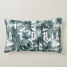 Vintage palm tree print Aloha cushion