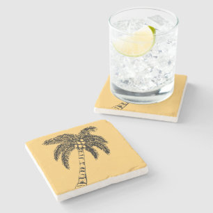 Vintage Palm Tree Stone Coaster