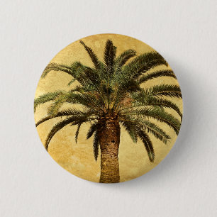 Vintage Palm Tree - Tropical Customised Template 6 Cm Round Badge