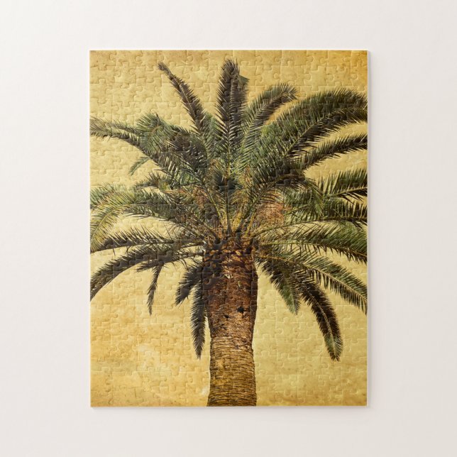 Vintage Palm Tree - Tropical Customised Template Jigsaw Puzzle (Vertical)