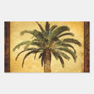 Vintage Palm Tree - Tropical Customised Template Rectangular Sticker
