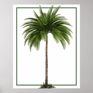 Vintage Palm Tree  Tropical Elegant  Poster