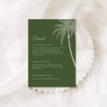 Vintage Palm Tree Wedding Details Enclosure Card<br><div class="desc">Introducing our exquisite Vintage Palm Tree wedding details enclosure card, designed to evoke the timeless elegance of a tropical paradise with vintage charm. This card features a stunning vintage palm tree illustration that transport your guests to a serene and exotic setting, perfect for a destination wedding or a celebration inspired...</div>