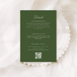 Vintage Palm Tree Wedding Details QR Code Enclosure Card<br><div class="desc">Introducing our exquisite dark green wedding details enclosure card with a QR code, designed to evoke the timeless elegance of a tropical paradise with vintage charm. The choice of colour and font not only enhances the overall aesthetic but also ensures that your wedding details are presented clearly and beautifully. Whether...</div>