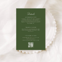Vintage Palm Tree Wedding Details QR Code