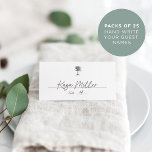 Vintage Palm Tree Wedding Place Card<br><div class="desc">Island vintage style place card features a delicate tropical palm tree illustration with space beneath for your guests' names and table numbers. Personalise the back with your initials on either side of a matching palm tree.</div>