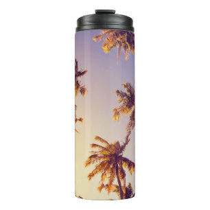 Vintage Palm Trees Blue Sky Thermal Tumbler