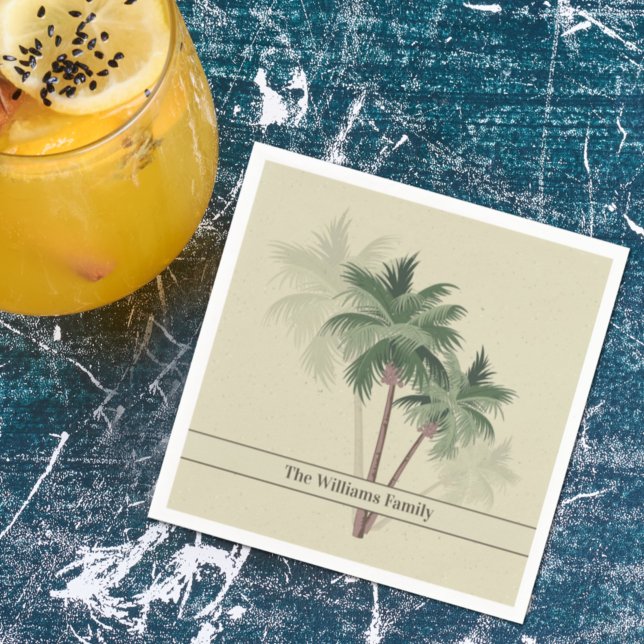 Vintage Palm Trees Napkin (Creator Uploaded)